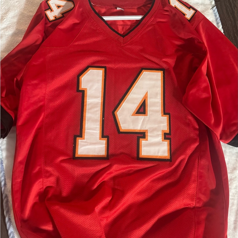 Red Football Jersey with Number 14